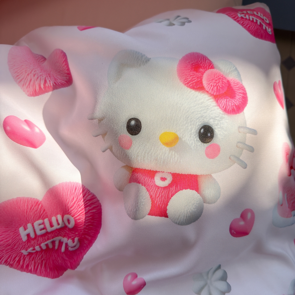 91家纺网 家纺一手货源 找家纺 优卡迪家纺馆 2025新款110克5D数码印花四件套 爱心KT