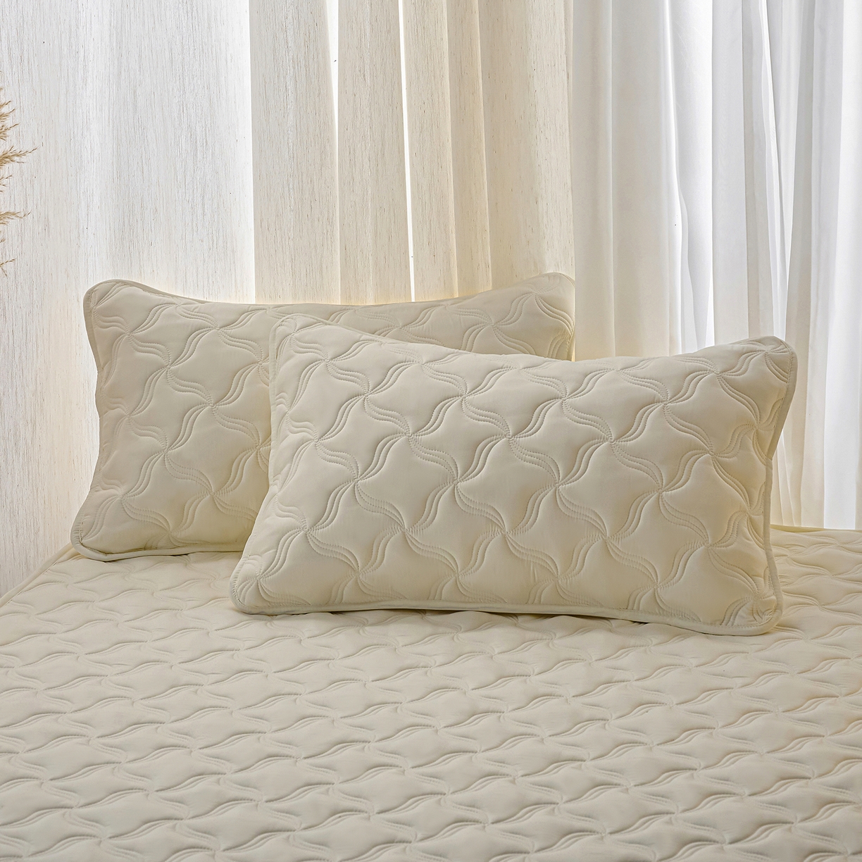 91家纺网 家纺一手货源 找家纺 （总）X猫先生 2025新款A类原棉大豆防水床笠隔尿夹棉床笠床垫保护罩外贸跨境