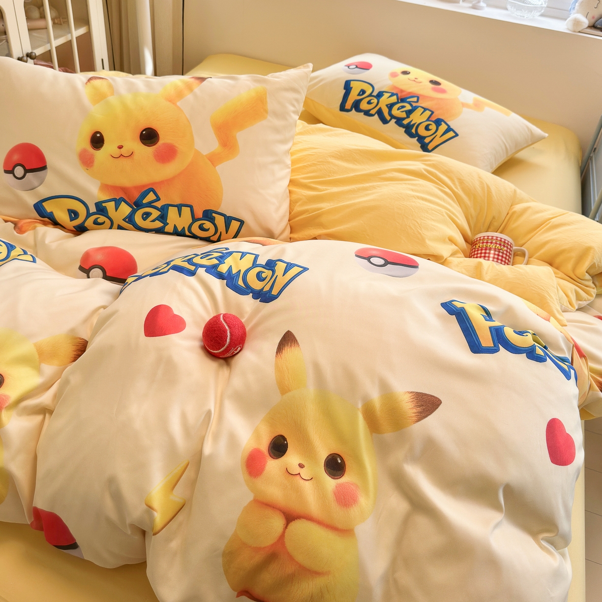 91家纺网 家纺一手货源 找家纺 优卡迪家纺馆 2025新款110克5D数码印花四件套 调皮宝贝