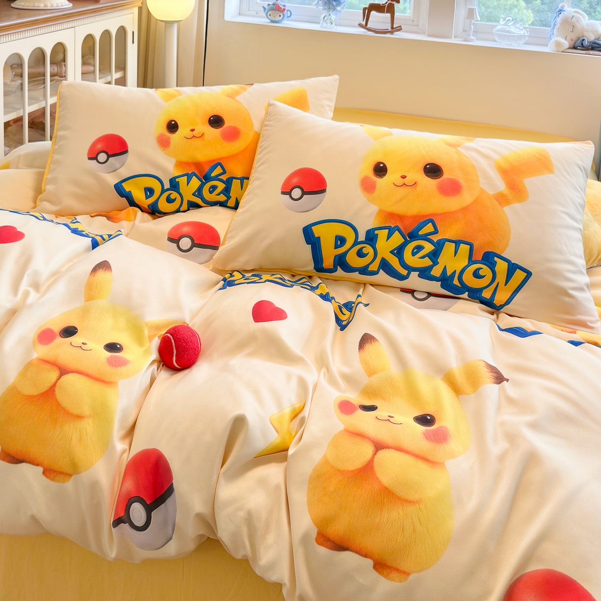 91家纺网 家纺一手货源 找家纺 优卡迪家纺馆 2025新款110克5D数码印花四件套 调皮宝贝