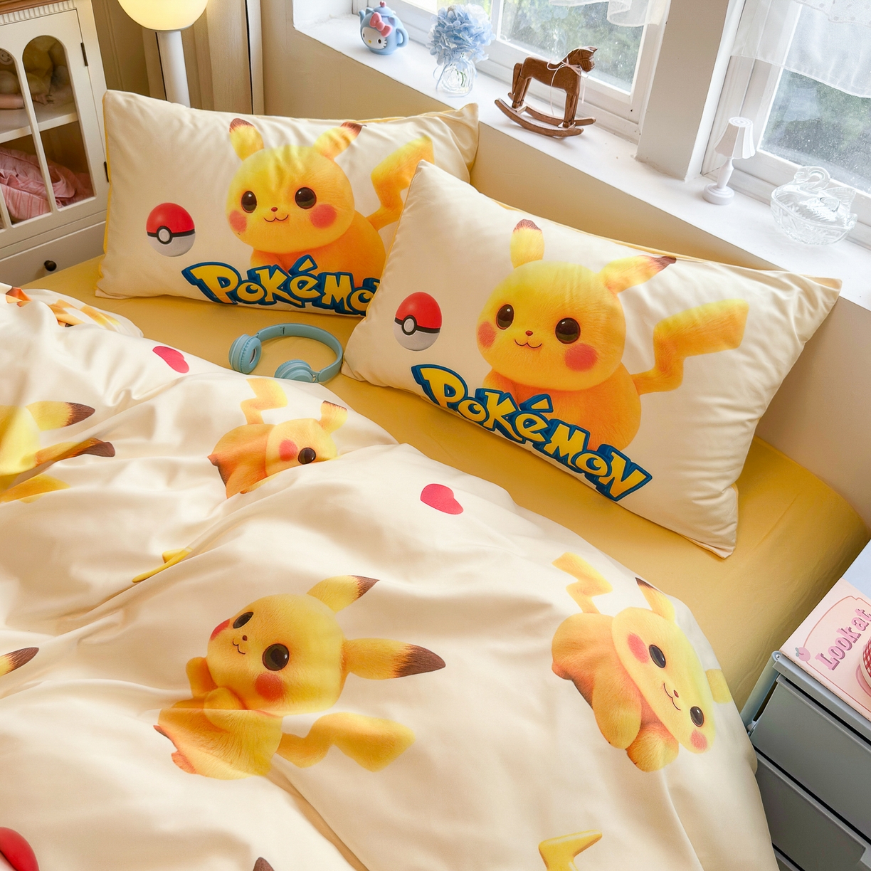 91家纺网 家纺一手货源 找家纺 优卡迪家纺馆 2025新款110克5D数码印花四件套 调皮宝贝