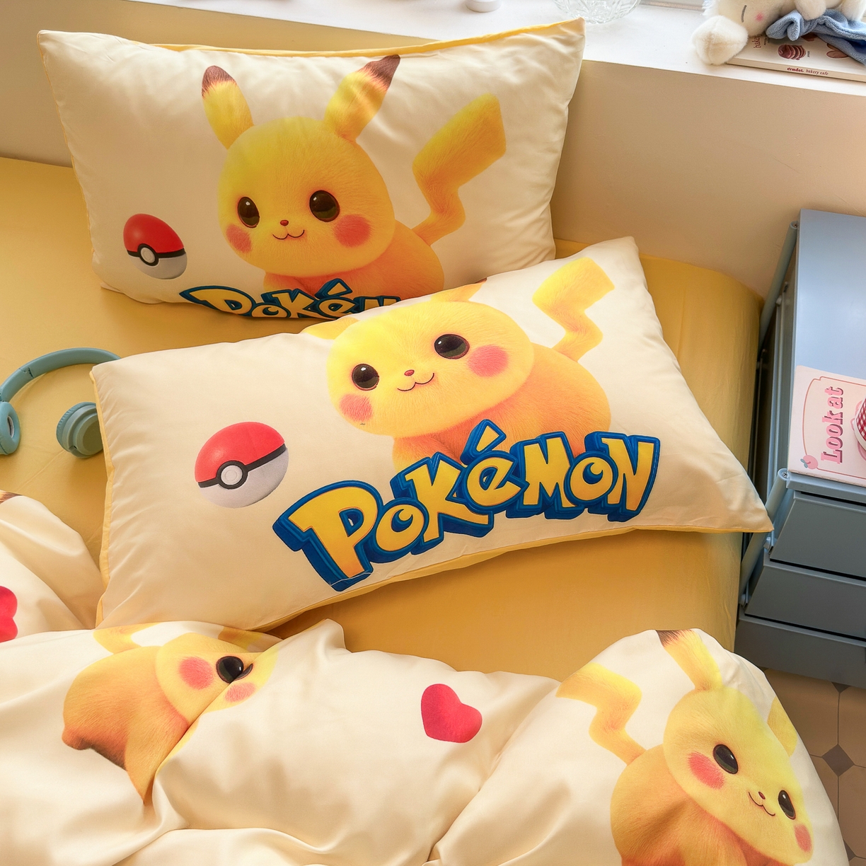 91家纺网 家纺一手货源 找家纺 优卡迪家纺馆 2025新款110克5D数码印花四件套 调皮宝贝