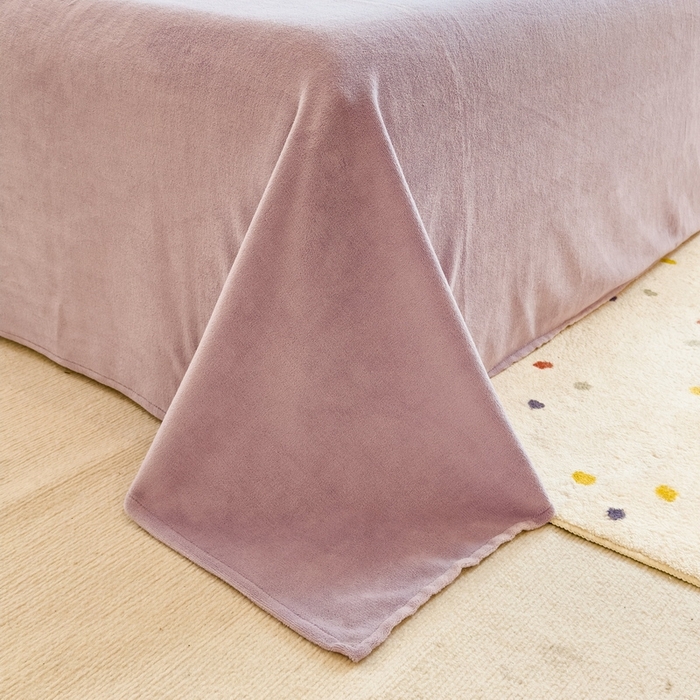 91家纺网 家纺一手货源 找家纺 丝羽坊 2025新款200克加厚小清新牛奶绒床单款 床笠款四件套 被套 紫郁金香