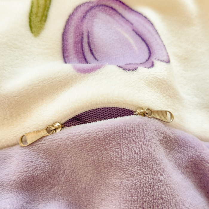 91家纺网 家纺一手货源 找家纺 丝羽坊 2025新款200克加厚小清新牛奶绒床单款 床笠款四件套 被套 紫郁金香