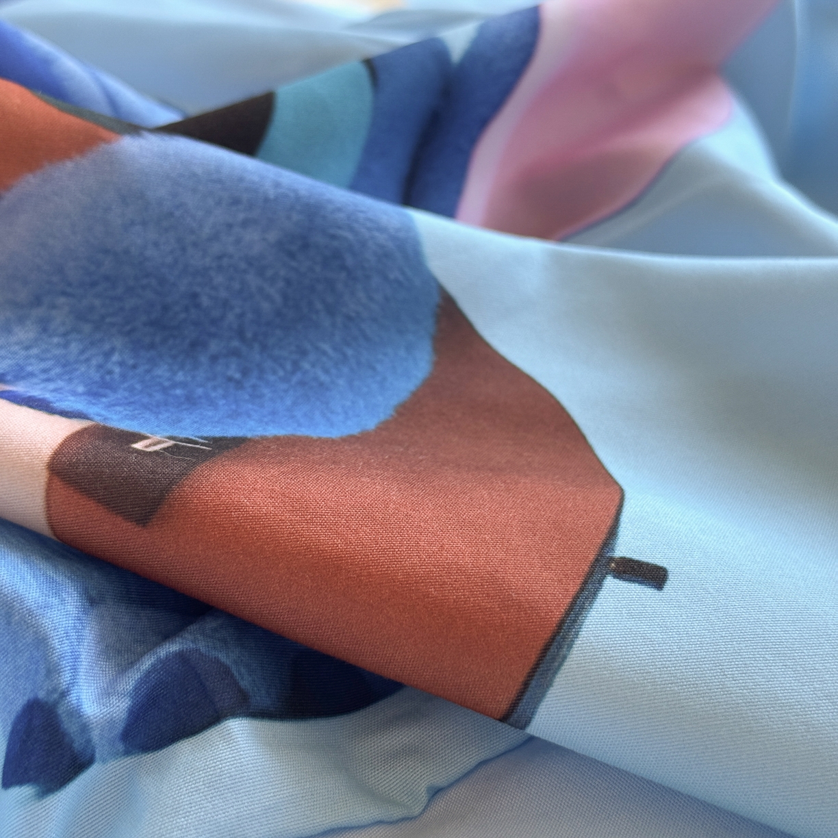 91家纺网 家纺一手货源 找家纺 优卡迪家纺馆 2025新款110克5D数码印花四件套 休闲史迪奇-蓝