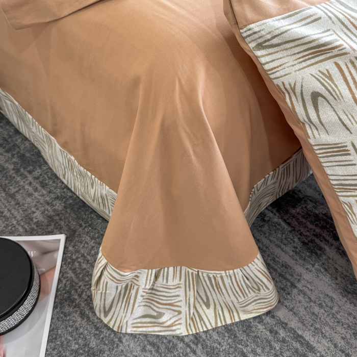 91家纺网 家纺一手货源 找家纺 麦田家纺 2025新款全棉纯棉轻奢加厚磨毛纽扣款四件套 几何