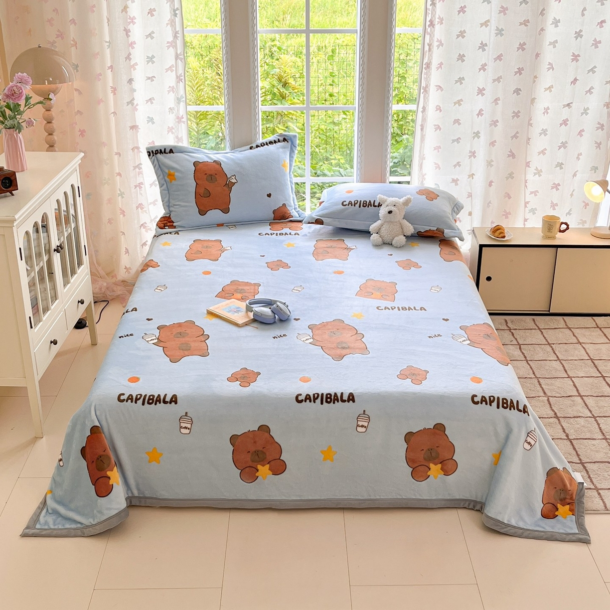 雅萱-云貂绒毛毯法莱绒毛毯珊瑚绒毛毯羊羔绒毛毯 奶茶屯屯-蓝