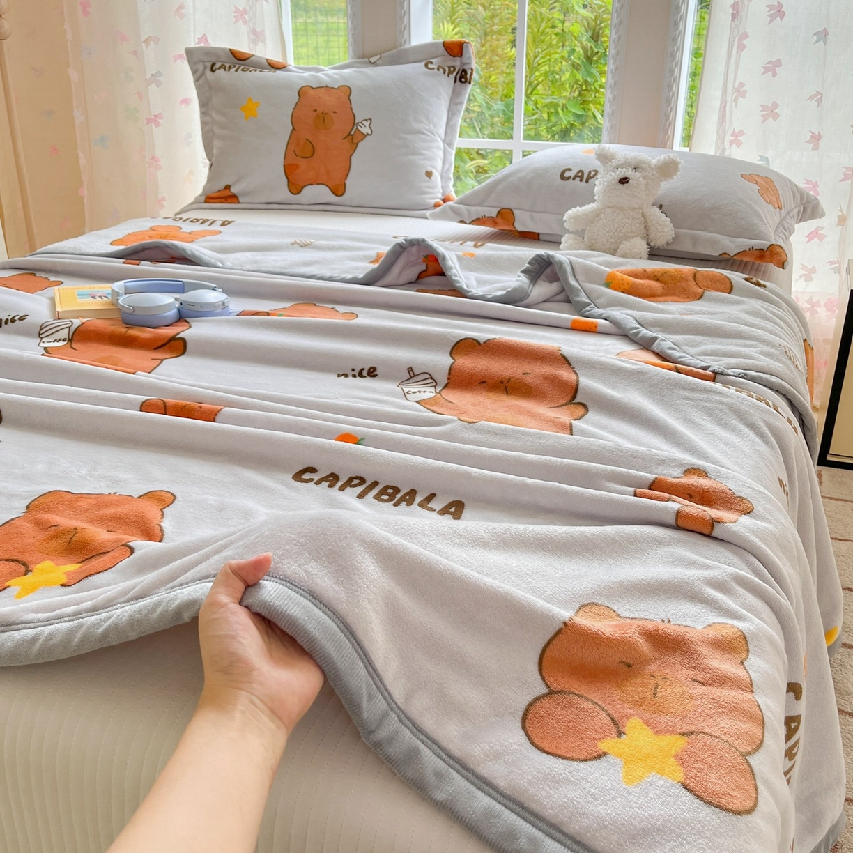 91家纺网 家纺一手货源 找家纺 雅萱-云貂绒毛毯法莱绒毛毯珊瑚绒毛毯羊羔绒毛毯 奶茶屯屯-灰