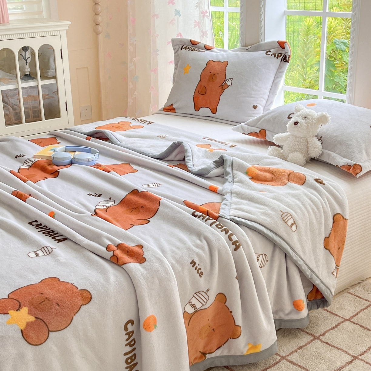 91家纺网 家纺一手货源 找家纺 雅萱-云貂绒毛毯法莱绒毛毯珊瑚绒毛毯羊羔绒毛毯 奶茶屯屯-灰