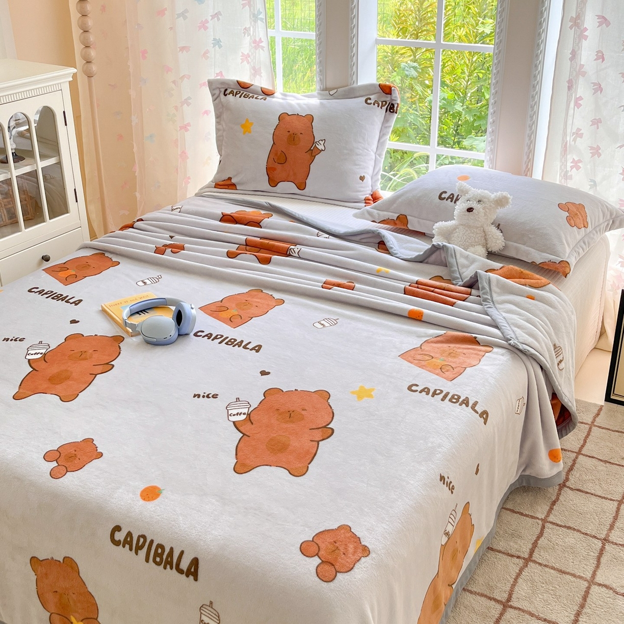 91家纺网 家纺一手货源 找家纺 雅萱-云貂绒毛毯法莱绒毛毯珊瑚绒毛毯羊羔绒毛毯 奶茶屯屯-灰