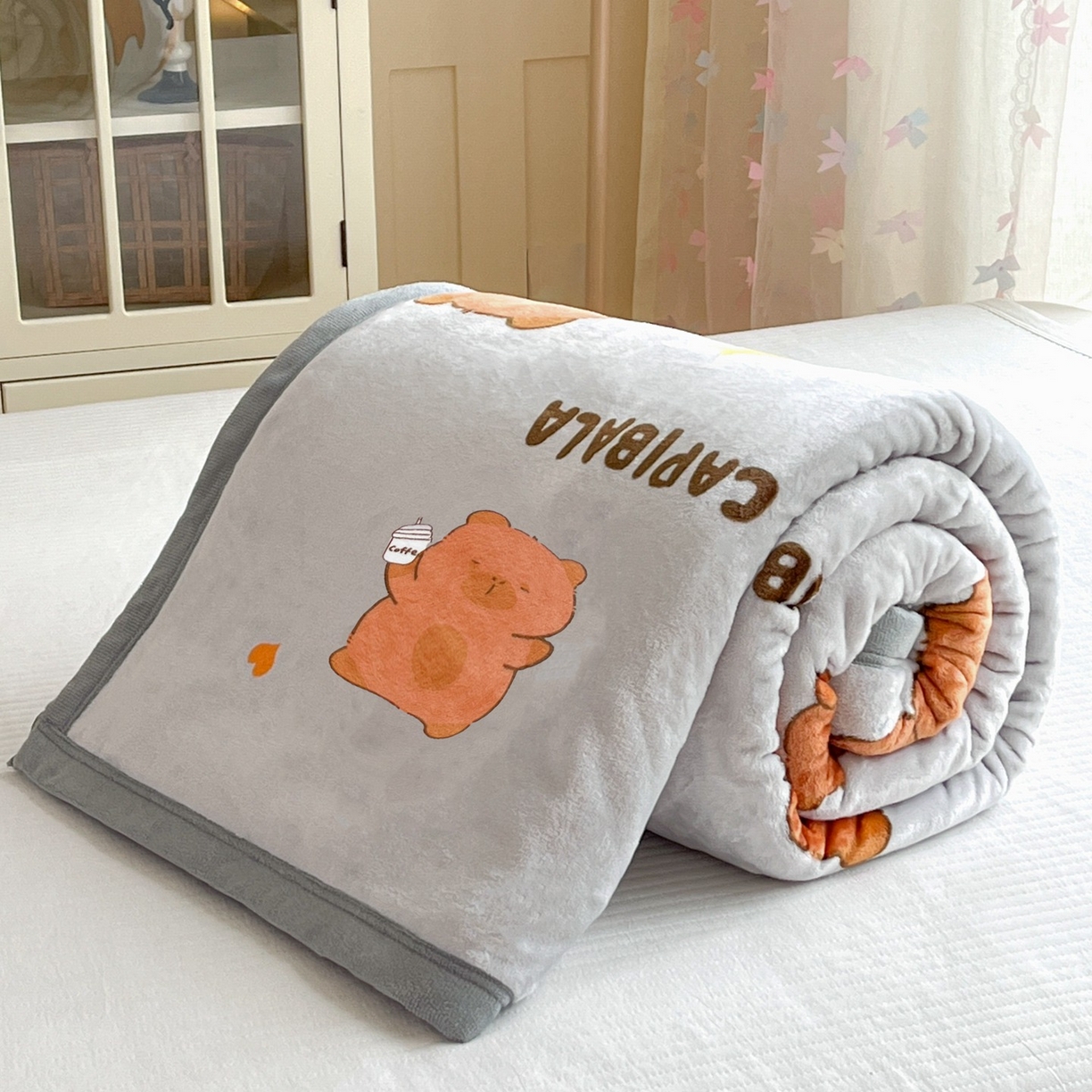 91家纺网 家纺一手货源 找家纺 雅萱-云貂绒毛毯法莱绒毛毯珊瑚绒毛毯羊羔绒毛毯 奶茶屯屯-灰