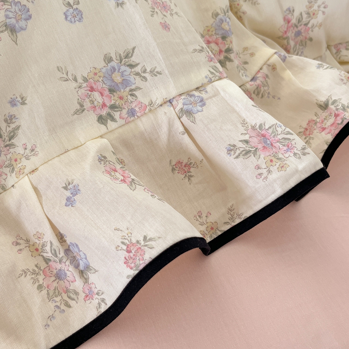 91家纺网 家纺一手货源 找家纺 乐美家纺 2025新款韩版全棉纯棉印花花边四件套 欧风花影（米）