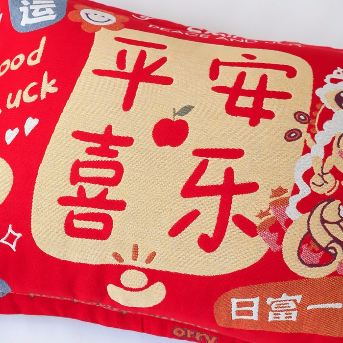 91家纺网 家纺一手货源 找家纺 悦然毛巾被 2025新款全棉纯棉大红纱布四层枕套 枕套单件 喜羊家园