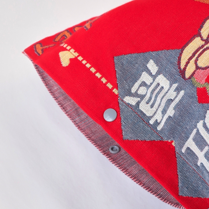 91家纺网 家纺一手货源 找家纺 悦然毛巾被 2025新款全棉纯棉大红纱布四层枕套 枕套单件 喜羊家园