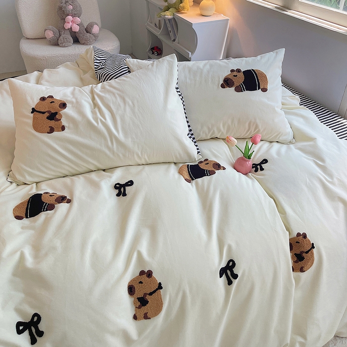 91家纺网 家纺一手货源 找家纺 炫拼家纺 2026新款全棉纯棉磨毛卡通满版绣加厚纯棉四件套-米兜 米兜-能量皮卡