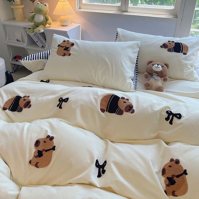 91家纺网 家纺一手货源 找家纺 炫拼家纺 2026新款全棉纯棉磨毛卡通满版绣加厚纯棉四件套-米兜 米兜-能量皮卡