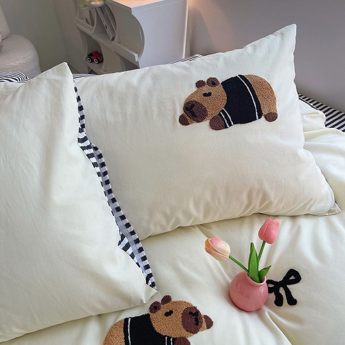 91家纺网 家纺一手货源 找家纺 炫拼家纺 2026新款全棉纯棉磨毛卡通满版绣加厚纯棉四件套-米兜 米兜-能量皮卡