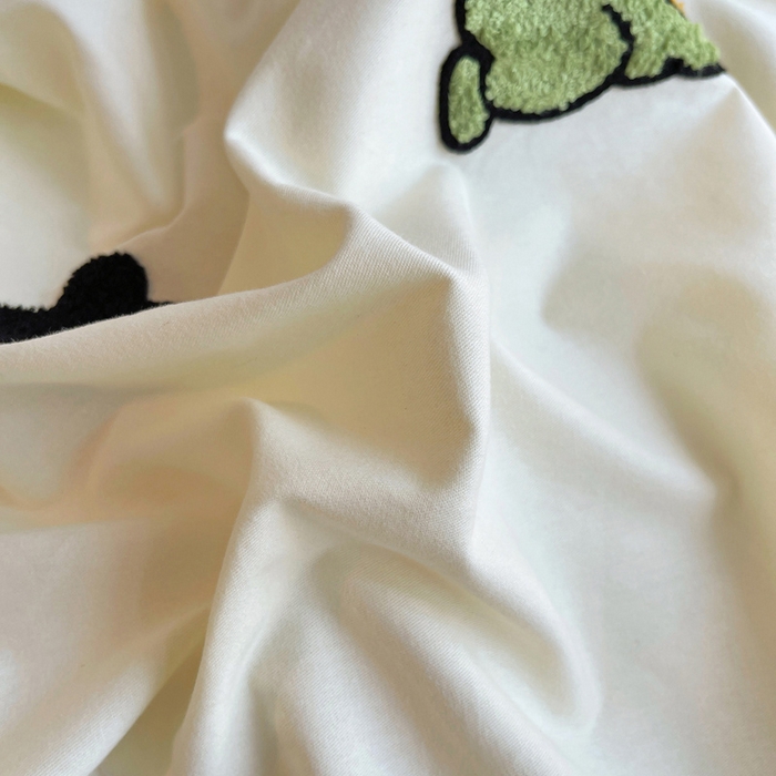 91家纺网 家纺一手货源 找家纺 炫拼家纺 2026新款全棉纯棉磨毛卡通满版绣加厚纯棉四件套-米兜 米兜-淘气兔