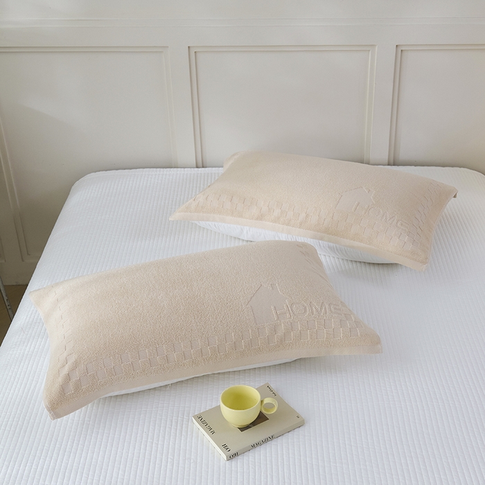 91家纺网 家纺一手货源 找家纺 悦然毛巾被 2025新款老式全棉纯棉毛圈单枕巾 枕巾单件 素逸棕 52x78cm枕巾一只