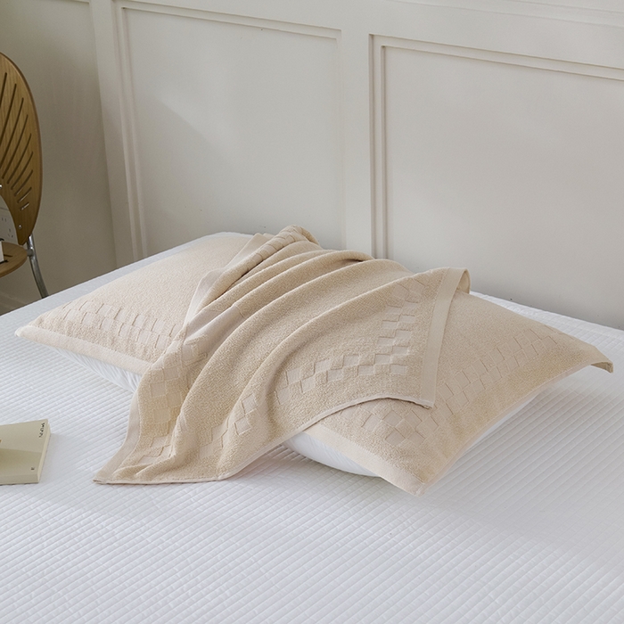 91家纺网 家纺一手货源 找家纺 悦然毛巾被 2025新款老式全棉纯棉毛圈单枕巾 枕巾单件 素逸棕 52x78cm枕巾一只