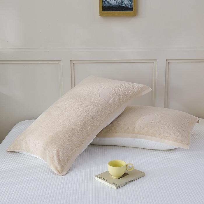 91家纺网 家纺一手货源 找家纺 悦然毛巾被 2025新款老式全棉纯棉毛圈单枕巾 枕巾单件 素逸棕 52x78cm枕巾一只