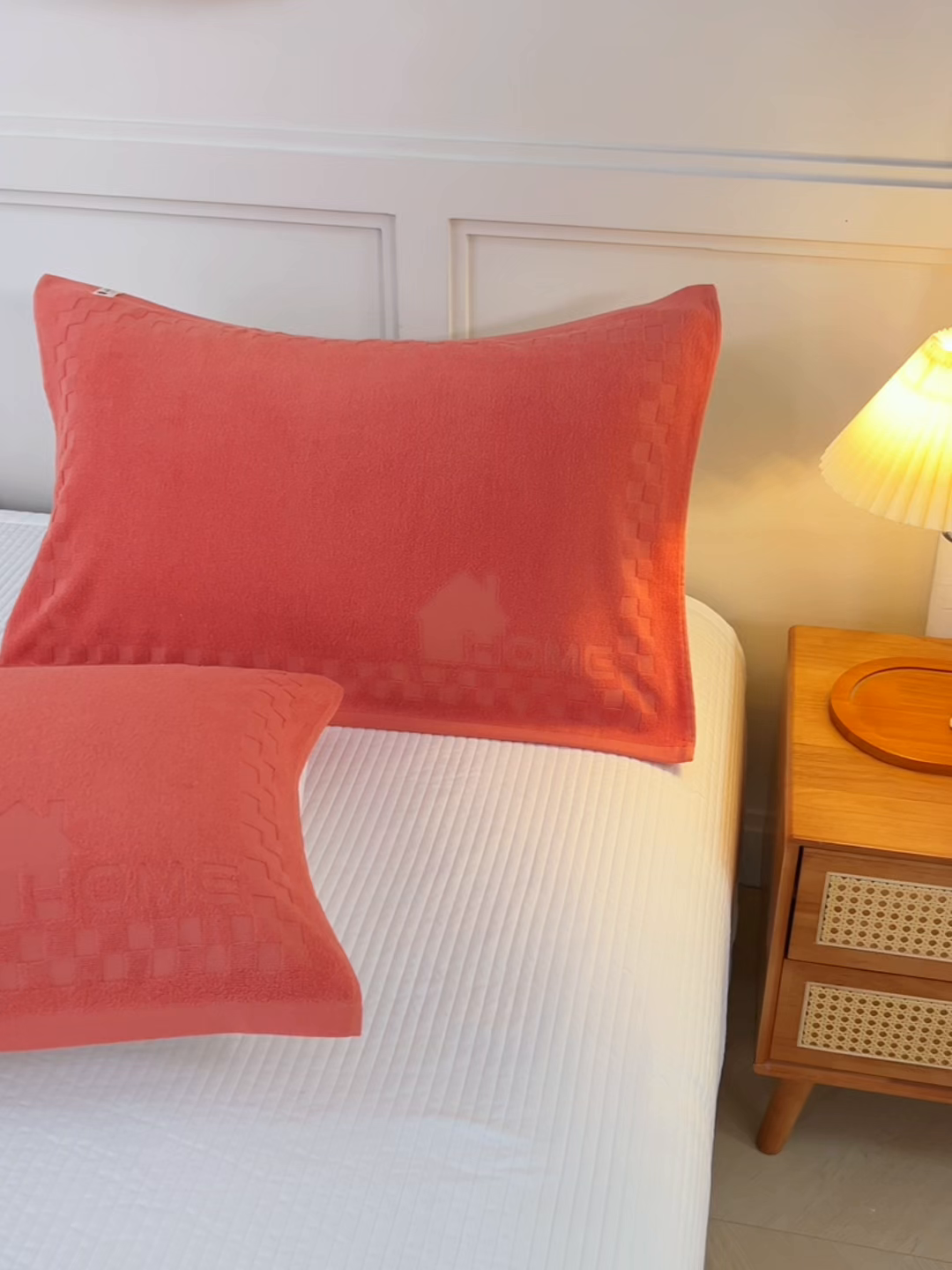 91家纺网 家纺一手货源 找家纺 悦然毛巾被 2025新款老式全棉纯棉毛圈单枕巾 枕巾单件 素逸红 52x78cm枕巾一只