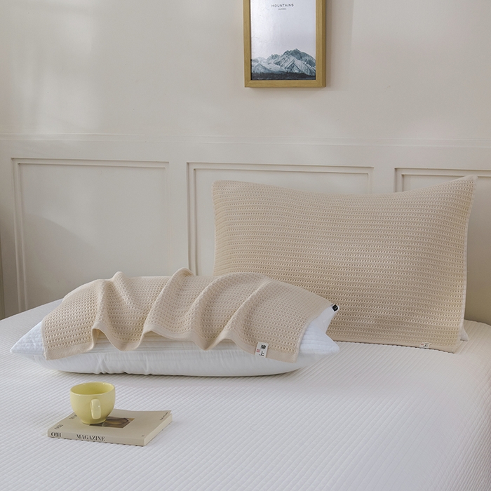 91家纺网 家纺一手货源 找家纺 （总）悦然毛巾被 2025新款全棉纯棉蜂窝棉语单枕巾 枕巾单件