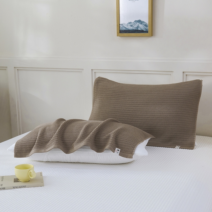 91家纺网 家纺一手货源 找家纺 （总）悦然毛巾被 2025新款全棉纯棉蜂窝棉语单枕巾 枕巾单件