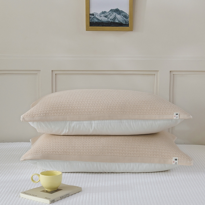 91家纺网 家纺一手货源 找家纺 悦然毛巾被 2025新款全棉纯棉蜂窝棉语单枕巾 枕巾单件 蜂窝棉语玉白 52x78cm枕巾一对