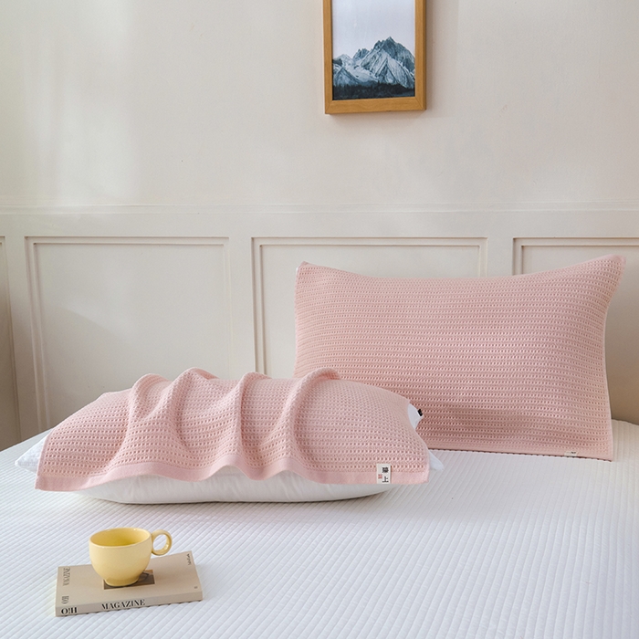 91家纺网 家纺一手货源 找家纺 （总）悦然毛巾被 2025新款全棉纯棉蜂窝棉语单枕巾 枕巾单件