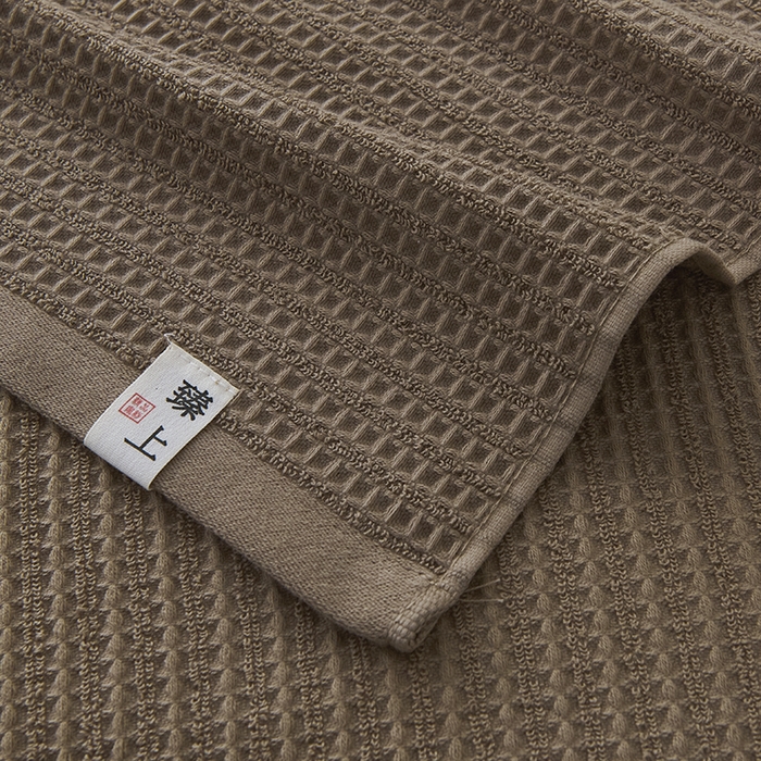 91家纺网 家纺一手货源 找家纺 悦然毛巾被 2025新款全棉纯棉蜂窝棉语单枕巾 枕巾单件 蜂窝棉语深咖 52x78cm枕巾一对