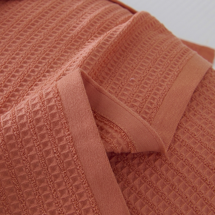 91家纺网 家纺一手货源 找家纺 悦然毛巾被 2025新款全棉纯棉蜂窝棉语单枕巾 枕巾单件 蜂窝棉语甜橙 52x78cm枕巾一对