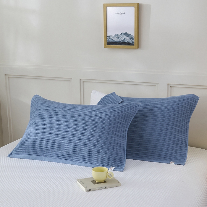 91家纺网 家纺一手货源 找家纺 （总）悦然毛巾被 2025新款全棉纯棉蜂窝棉语单枕巾 枕巾单件