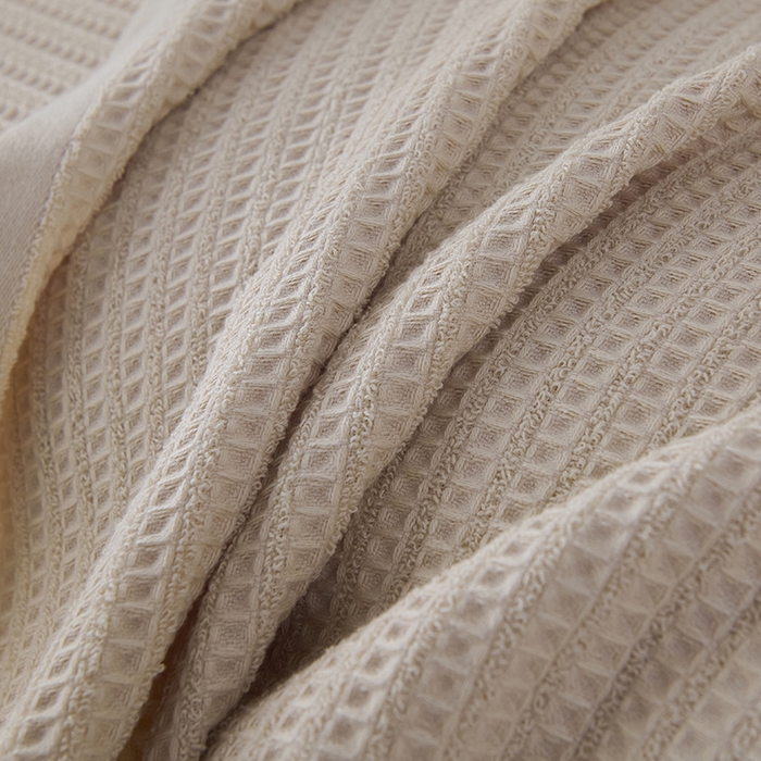 91家纺网 家纺一手货源 找家纺 悦然毛巾被 2025新款全棉纯棉蜂窝棉语单枕巾 枕巾单件 蜂窝棉语玉白 52x78cm枕巾一对