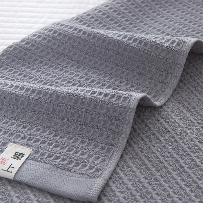 91家纺网 家纺一手货源 找家纺 悦然毛巾被 2025新款全棉纯棉蜂窝棉语单枕巾 枕巾单件 蜂窝棉语银灰 52x78cm枕巾一对