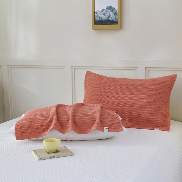 91家纺网 家纺一手货源 找家纺 （总）悦然毛巾被 2025新款全棉纯棉蜂窝棉语单枕巾 枕巾单件