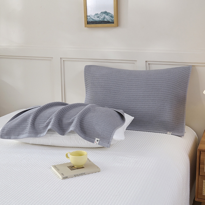 91家纺网 家纺一手货源 找家纺 （总）悦然毛巾被 2025新款全棉纯棉蜂窝棉语单枕巾 枕巾单件