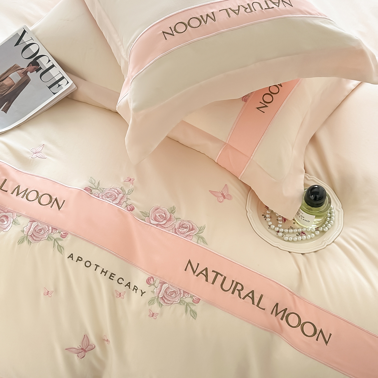 91家纺网 家纺一手货源 找家纺 （总）遇见家居生活馆 2025新款亲肤棉刺绣四件套-花田里