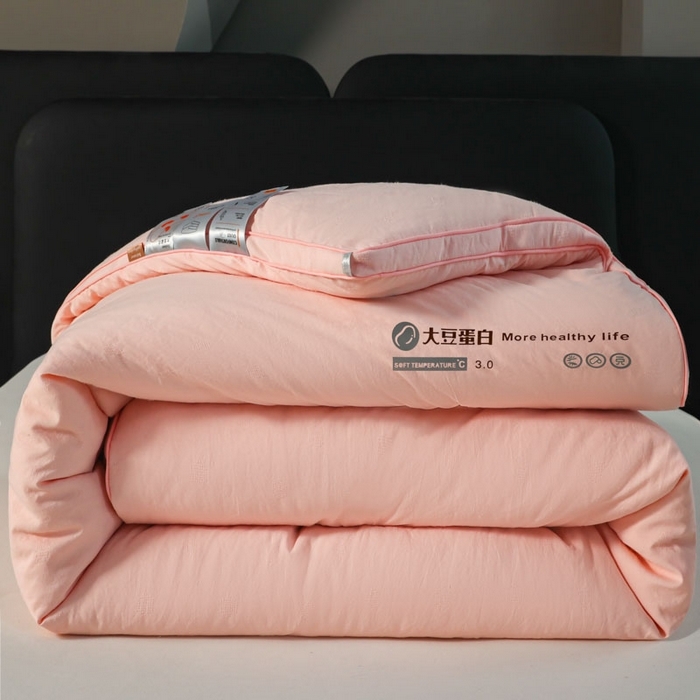 91家纺网 家纺一手货源 找家纺 （总）蓝雀翎 2025新款立体边原棉提花工艺大豆被被子被芯