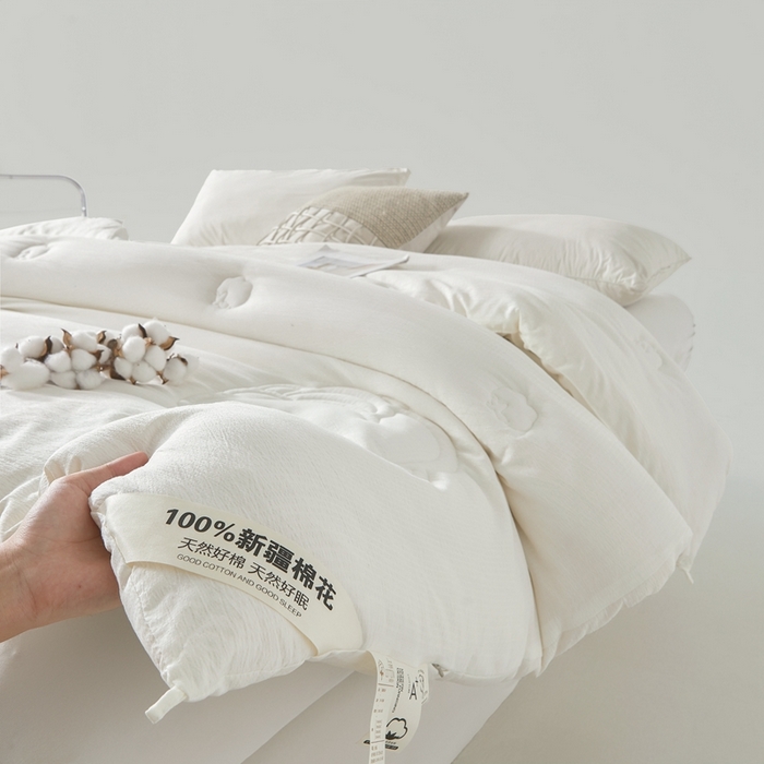 91家纺网 家纺一手货源 找家纺 （总）森璐家纺 2025新款水洗棉皱皱纱新疆棉花被