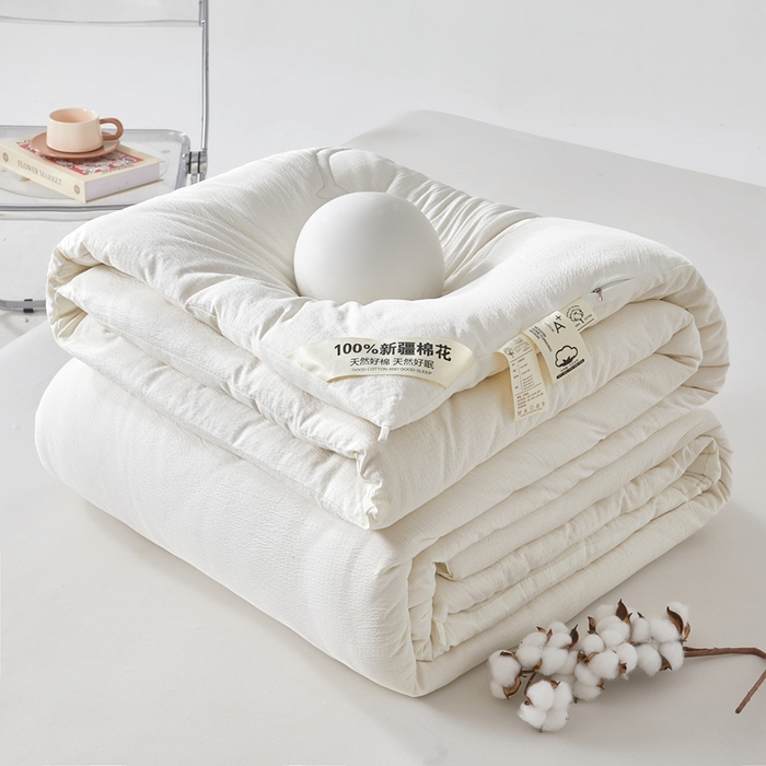 91家纺网 家纺一手货源 找家纺 （总）森璐家纺 2025新款水洗棉皱皱纱新疆棉花被