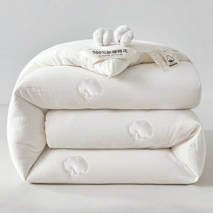 91家纺网 家纺一手货源 找家纺 （总）森璐家纺 2025新款水洗棉皱皱纱新疆棉花被