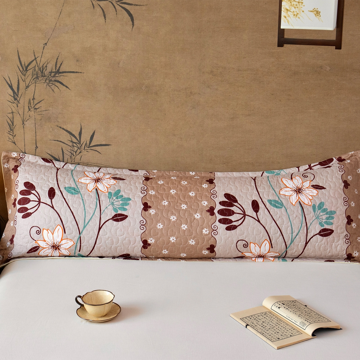 91家纺网 家纺一手货源 找家纺 乐居家纺 2025新款中国风双人长枕套枕芯 7号