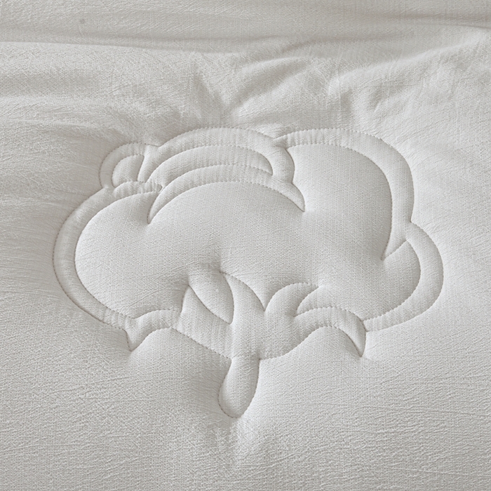 91家纺网 家纺一手货源 找家纺 森璐家纺 2025新款水洗棉皱皱纱新疆棉花被 新疆棉-灰色