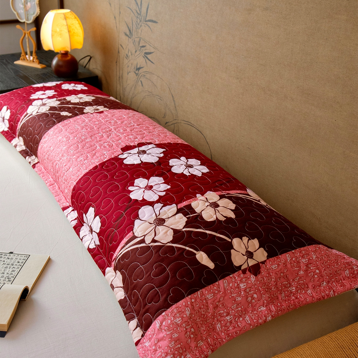 91家纺网 家纺一手货源 找家纺 乐居家纺 2025新款中国风双人长枕套枕芯 5号