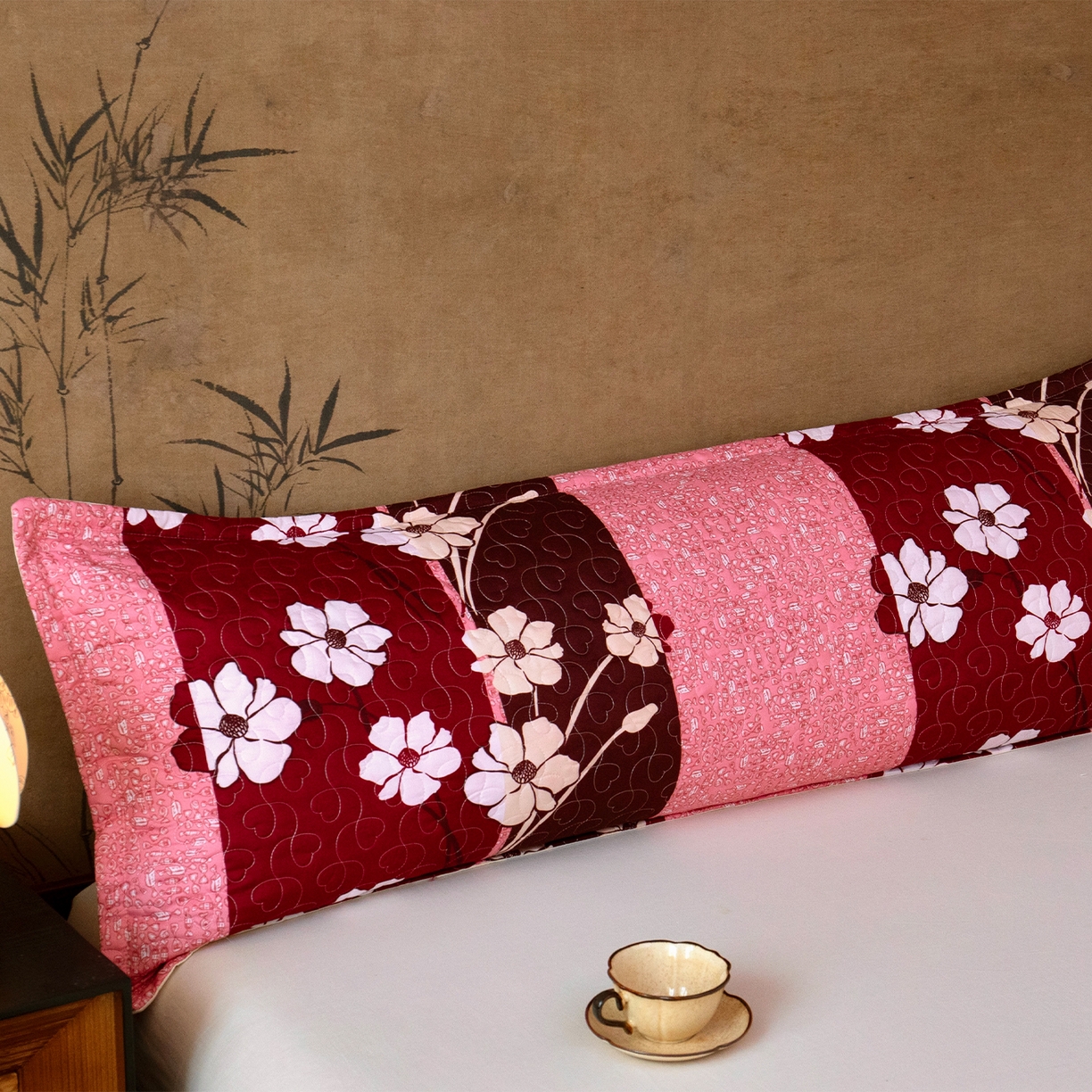 91家纺网 家纺一手货源 找家纺 乐居家纺 2025新款中国风双人长枕套枕芯 5号