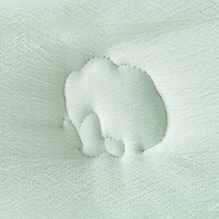 91家纺网 家纺一手货源 找家纺 森璐家纺 2025新款水洗棉皱皱纱新疆棉花被 新疆棉-艾绿