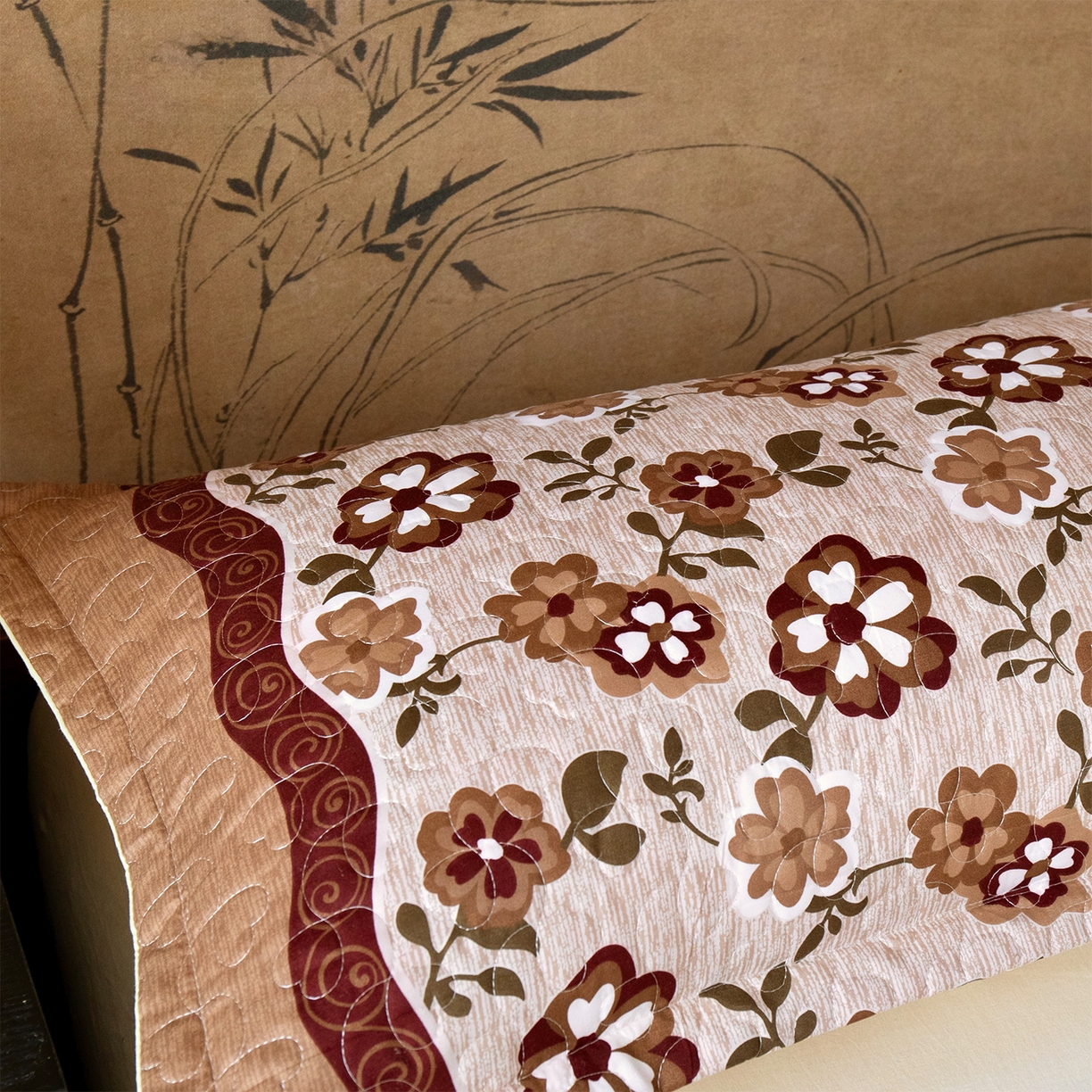 91家纺网 家纺一手货源 找家纺 乐居家纺 2025新款中国风双人长枕套枕芯 8号