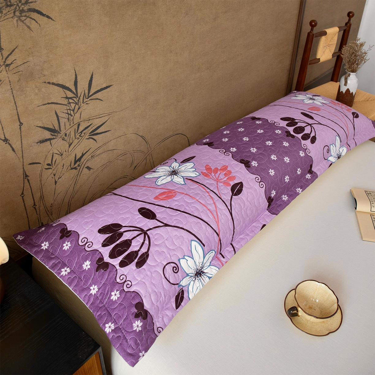 91家纺网 家纺一手货源 找家纺 乐居家纺 2025新款中国风双人长枕套枕芯 9号