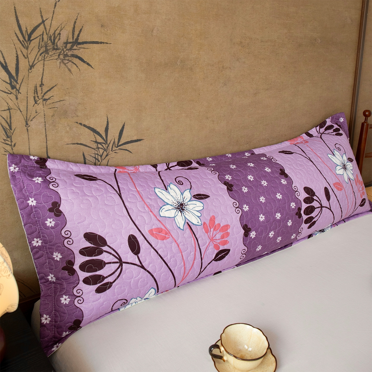 91家纺网 家纺一手货源 找家纺 乐居家纺 2025新款中国风双人长枕套枕芯 9号